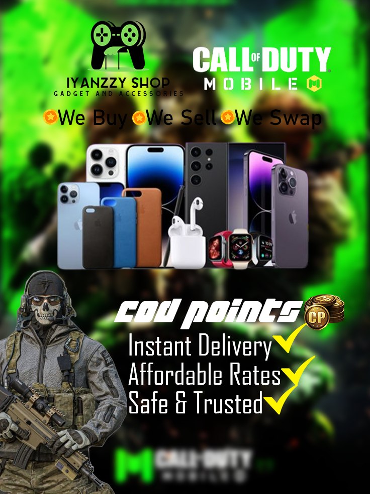 Jimmy Gadgets Call of Duty Mobile accessories and COD points poster